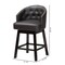 Baxton Studio Theron MidCentury Faux Leather Wood Swivel Counter Stool SetBrown2PC 225-2PC-12970-ZORO - alternate 7